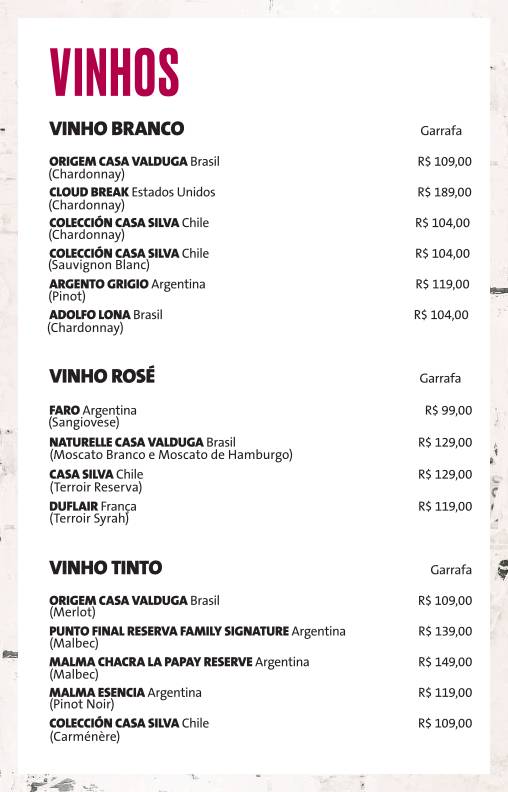 Hard Rock Cafe Porto Alegre cardápio