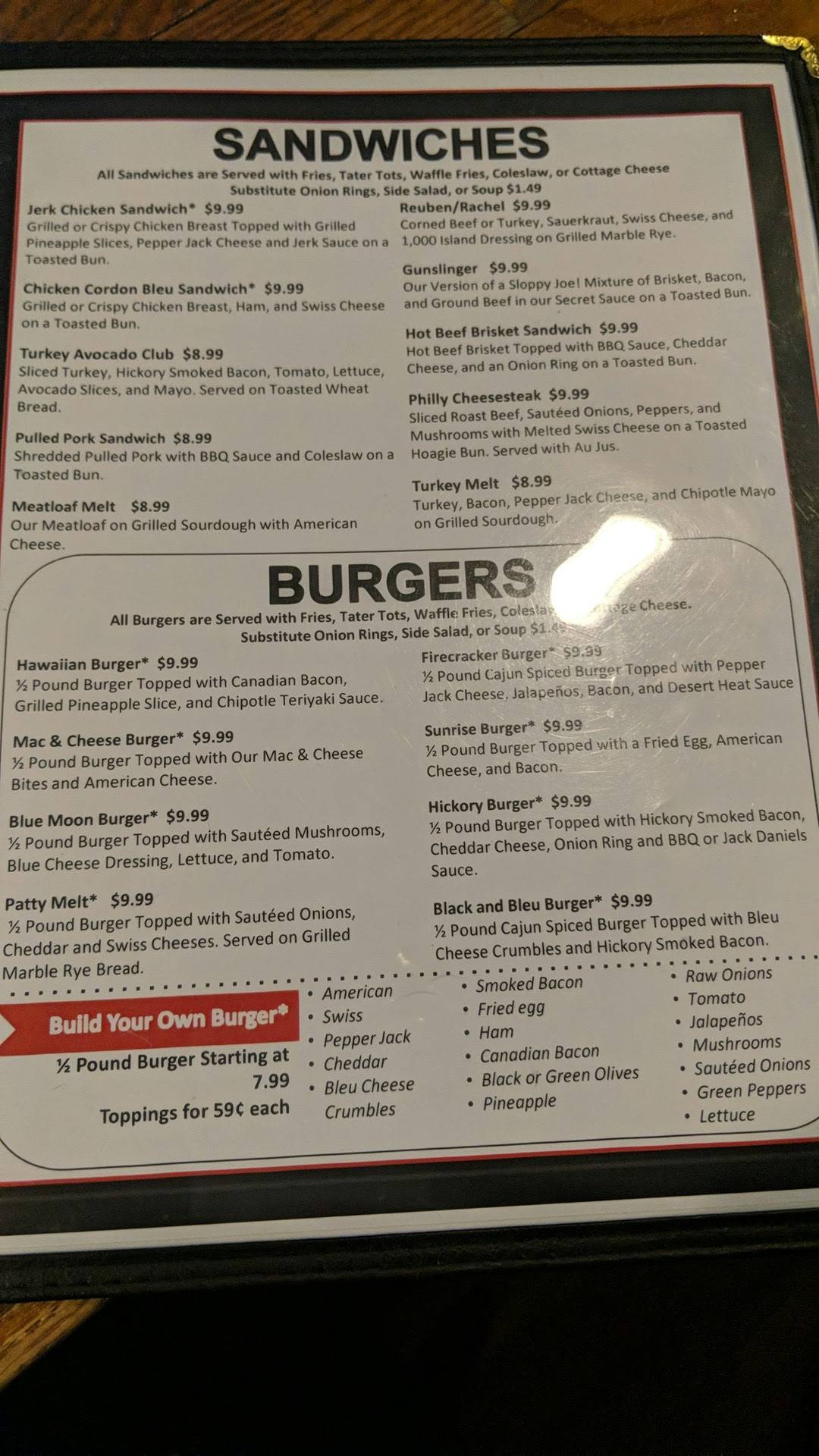 Menu at Heartbreakers pub & bar, Chippewa Falls