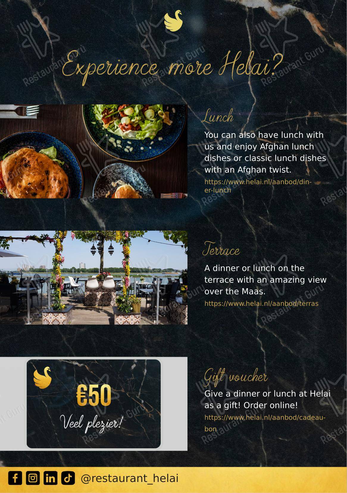 Menu bar pour Helai dans Rotterdam