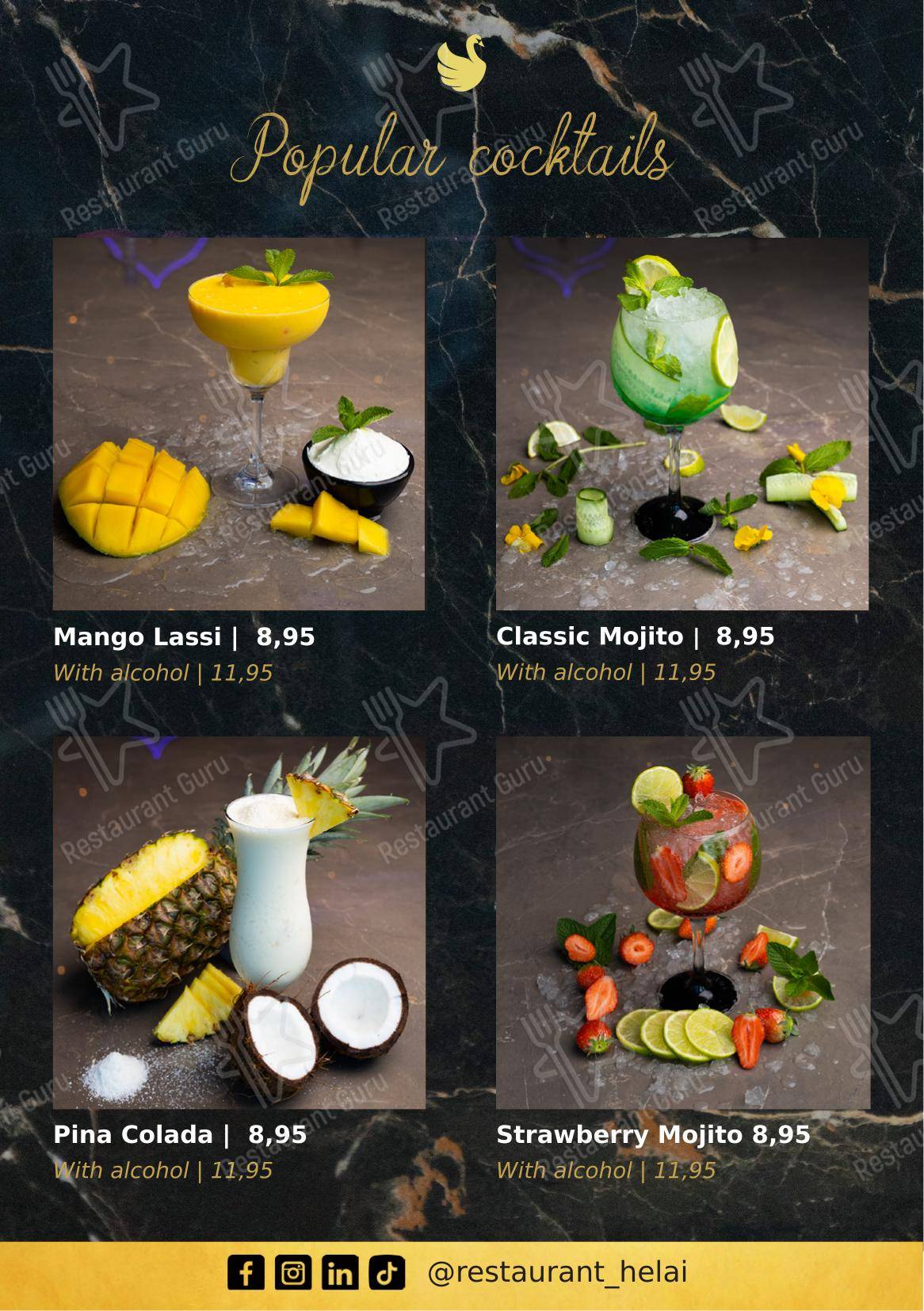 Helai dans Rotterdam - Menu bar