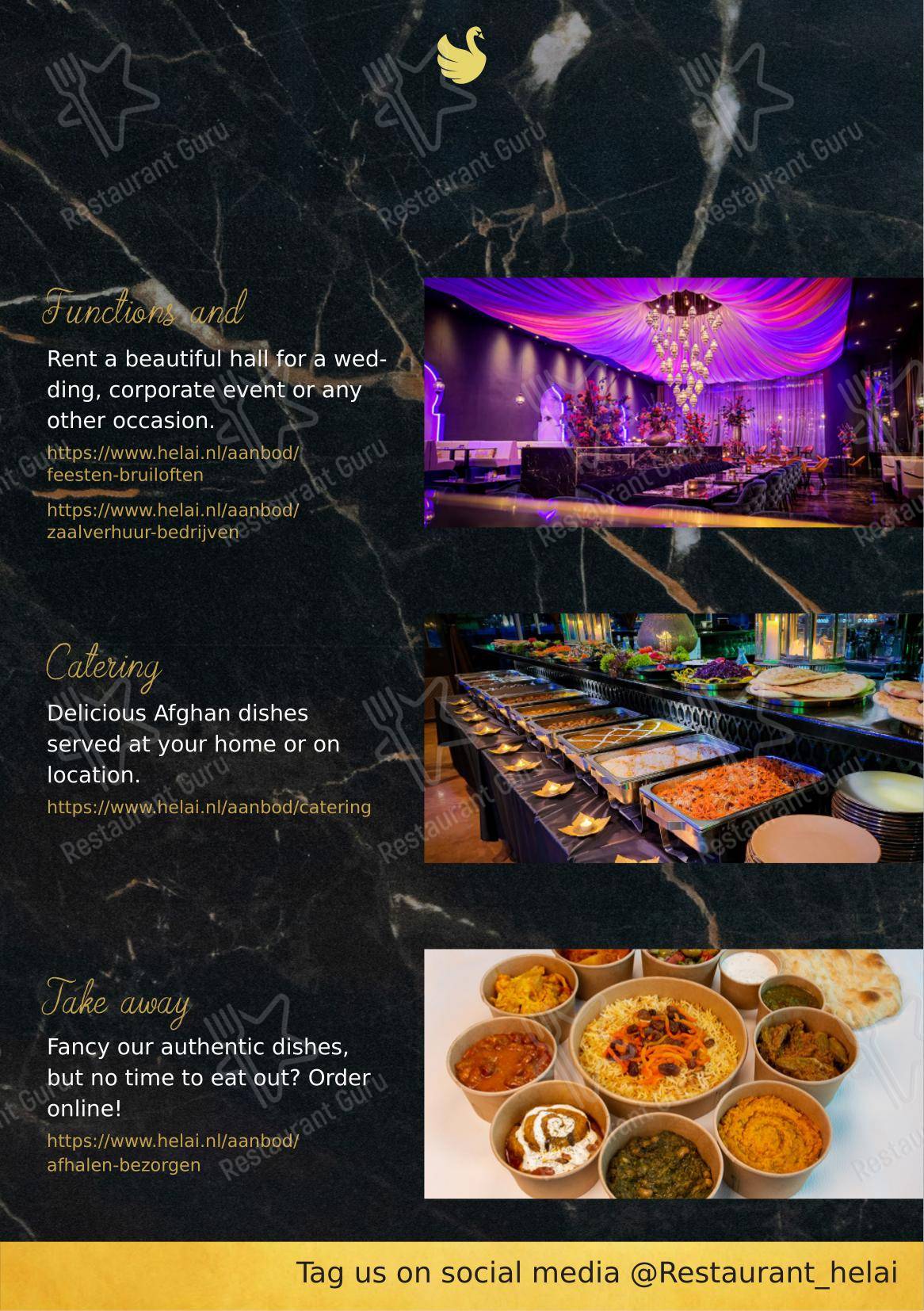 Helai dans Rotterdam - Menu bar