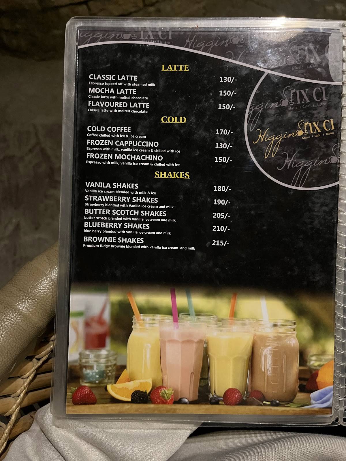 Higgins IX CI menu