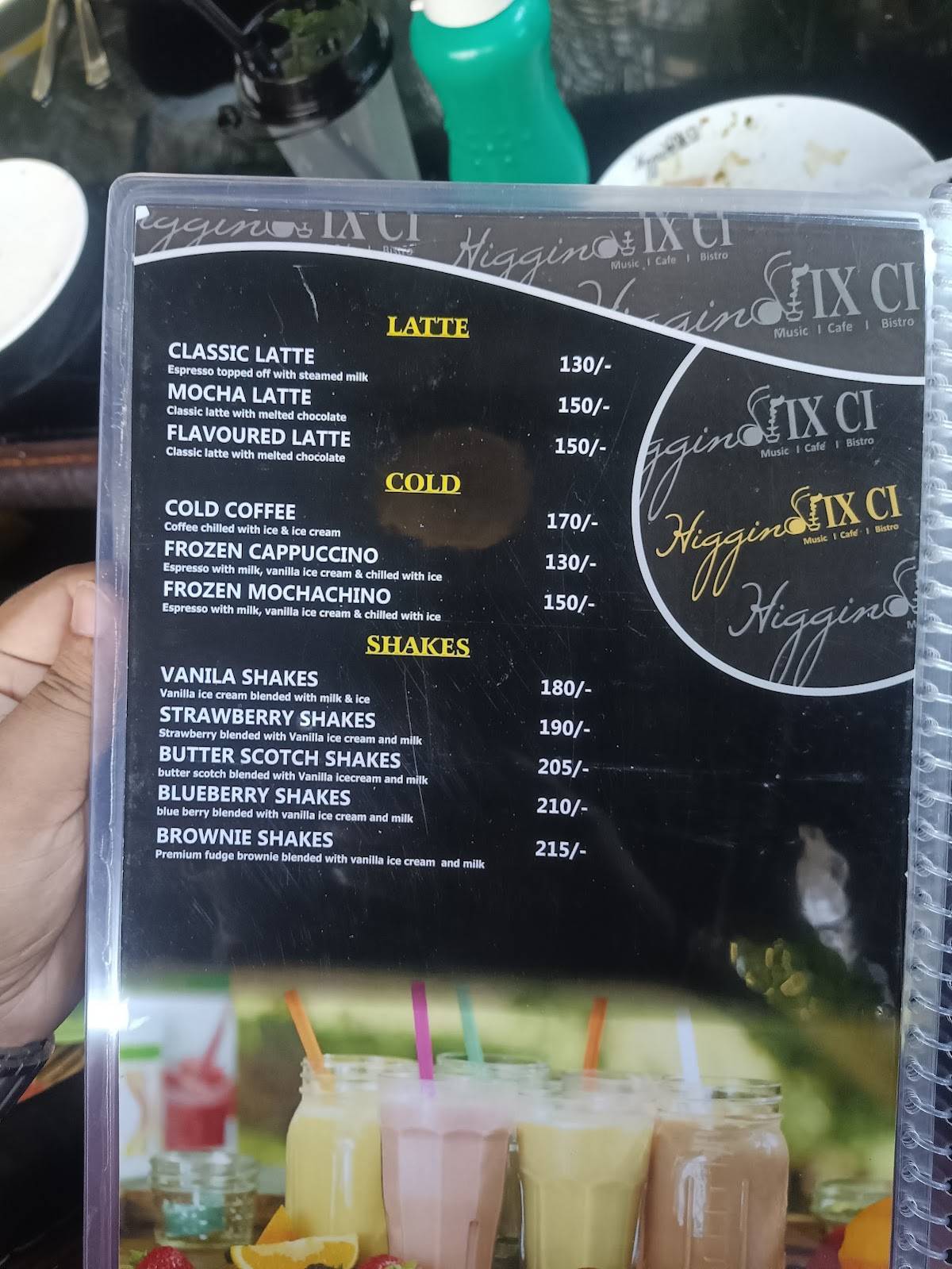 Higgins IX CI menu