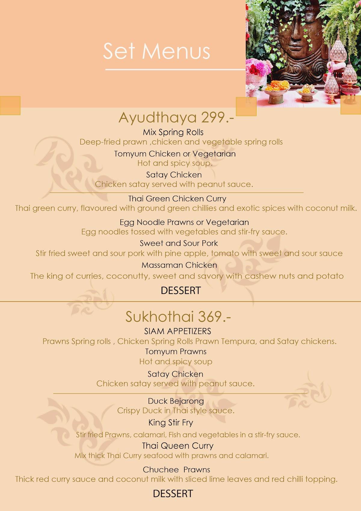 Taste Of Thai On Blvd. Menu Menu at Taste of Thai restaurant, Hilton