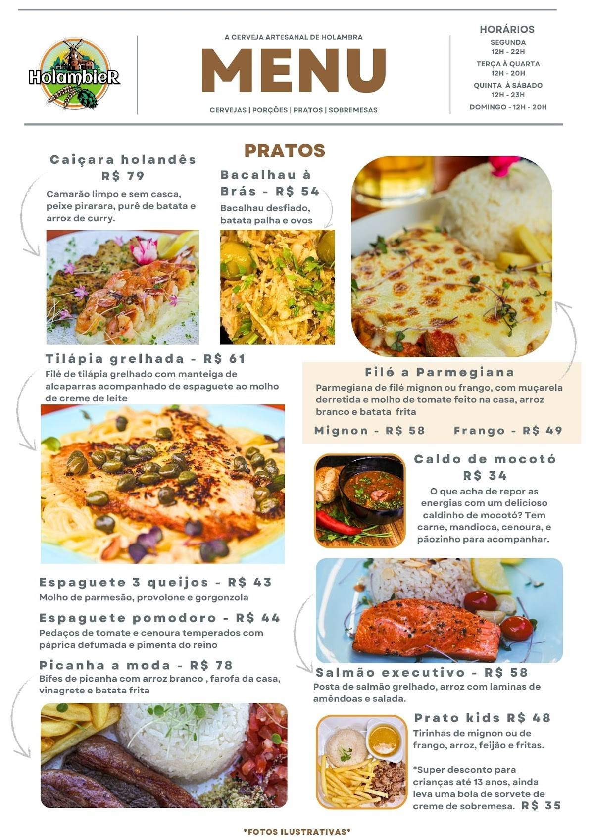 Holambier cardápio