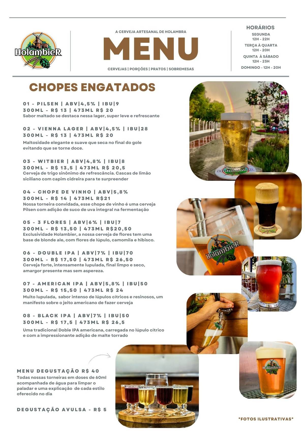 Holambier cardápio