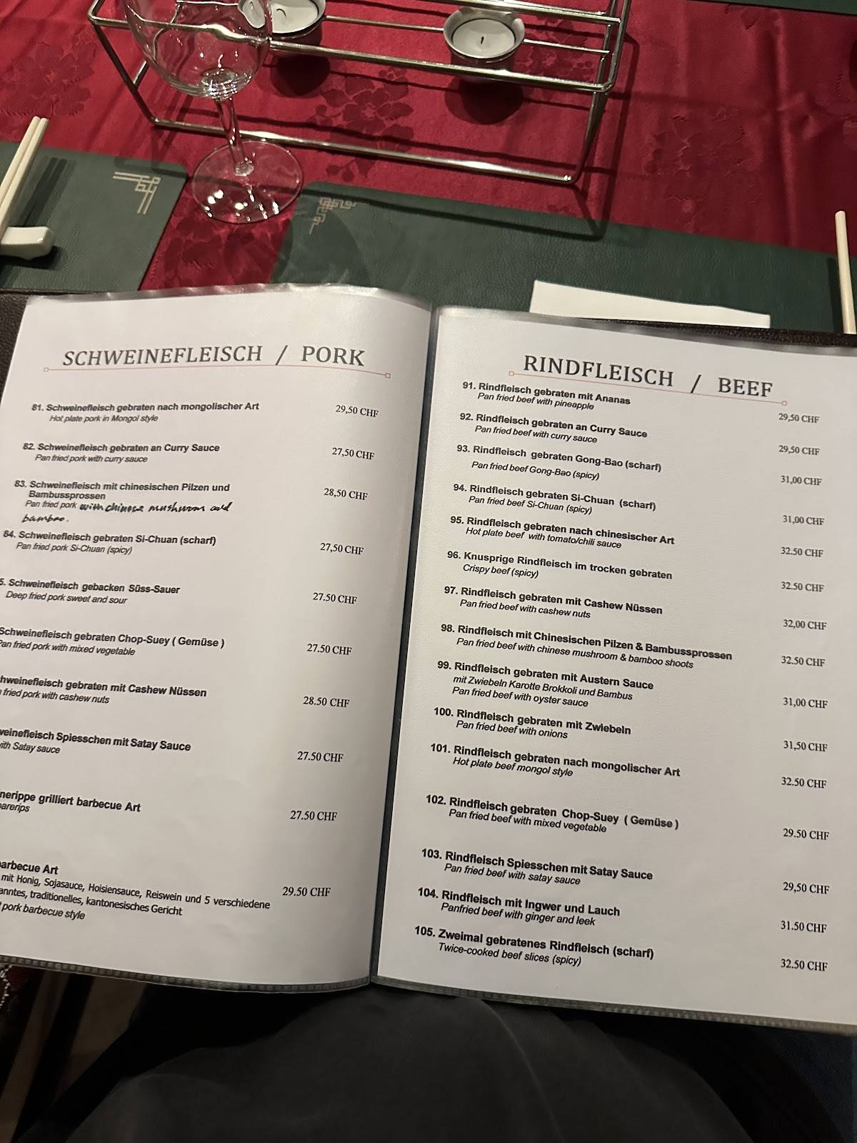 Menu di Hong Kong Dragon 