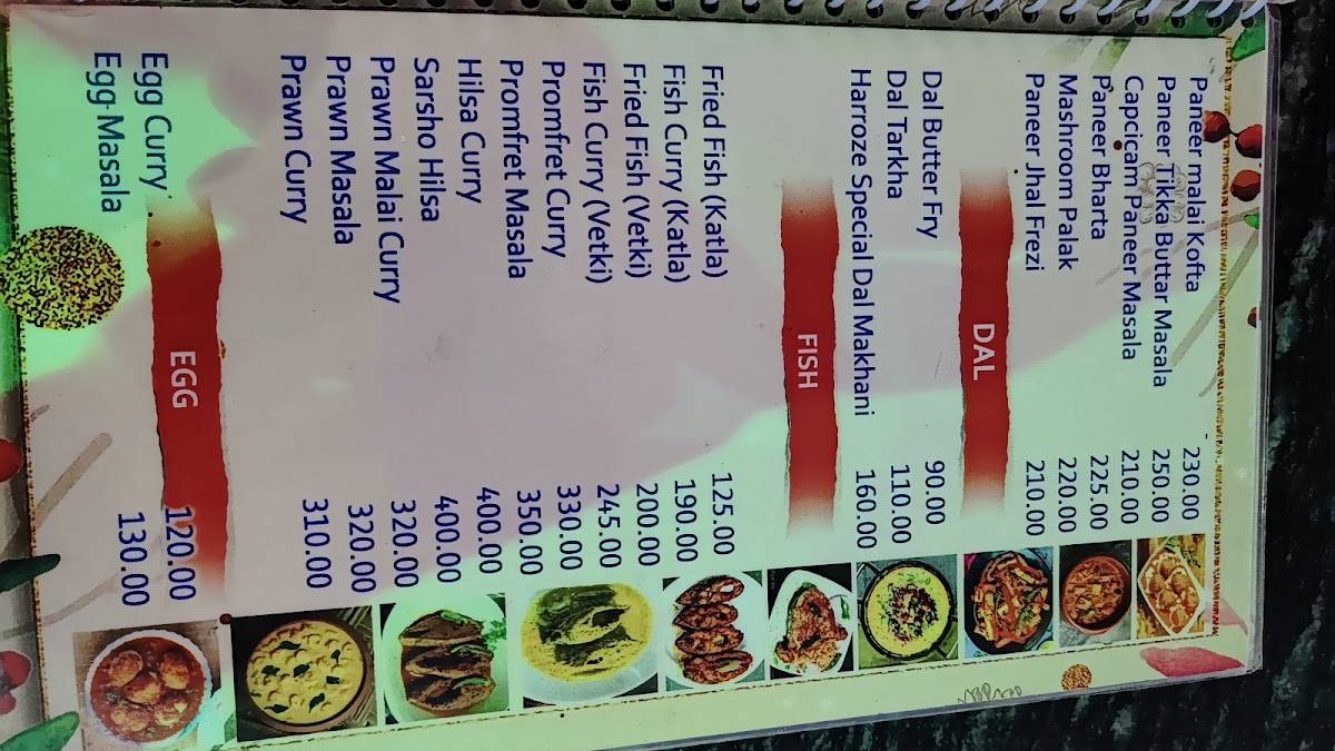 Horroze Restaurant menu