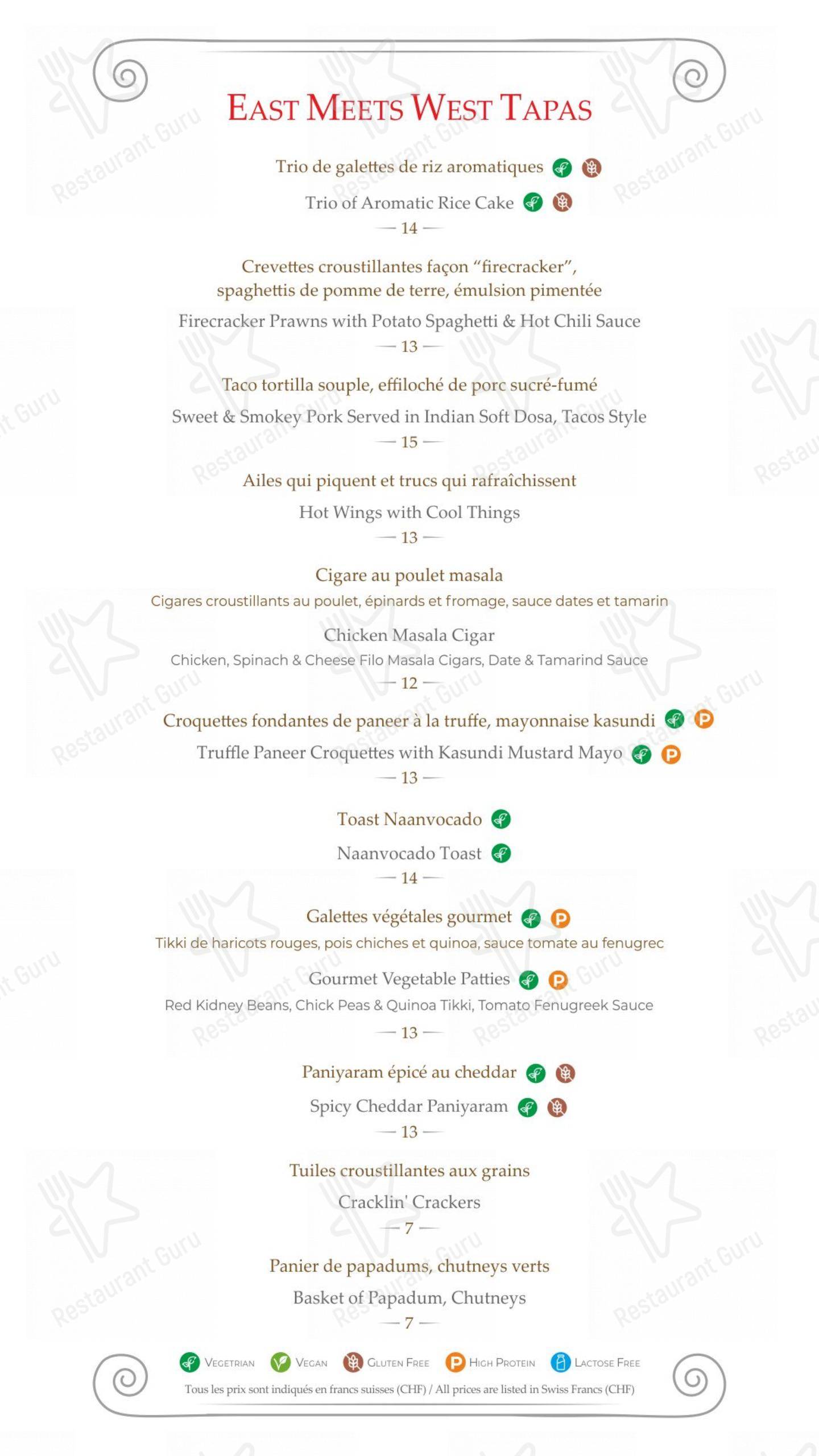 Menu di Hostellerie de Genève - 菜单