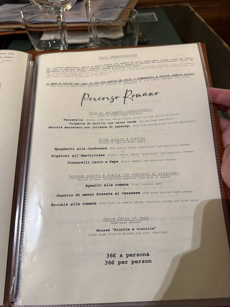 Menu di Hosteria Grappolo D'Oro 