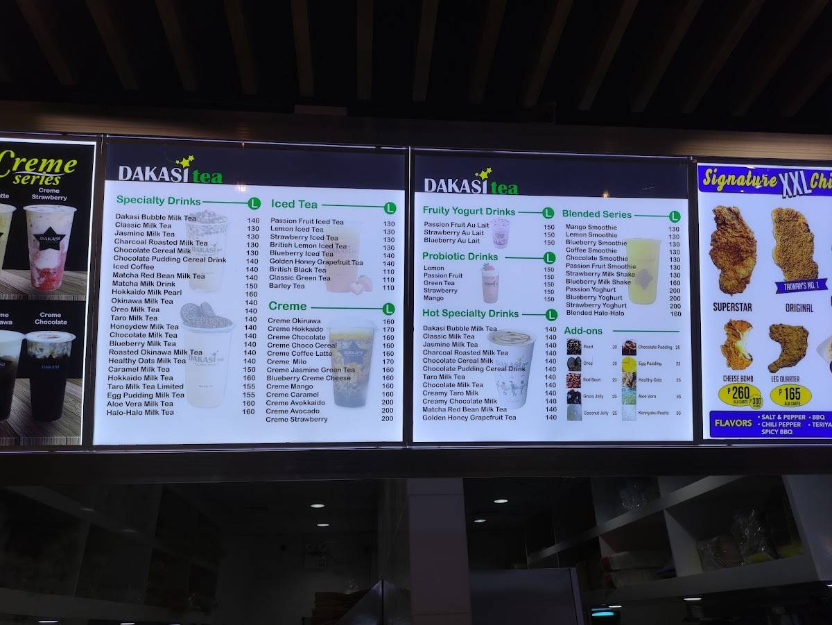 Menu at Hot Star Dakasi South Park restaurant, Muntinlupa
