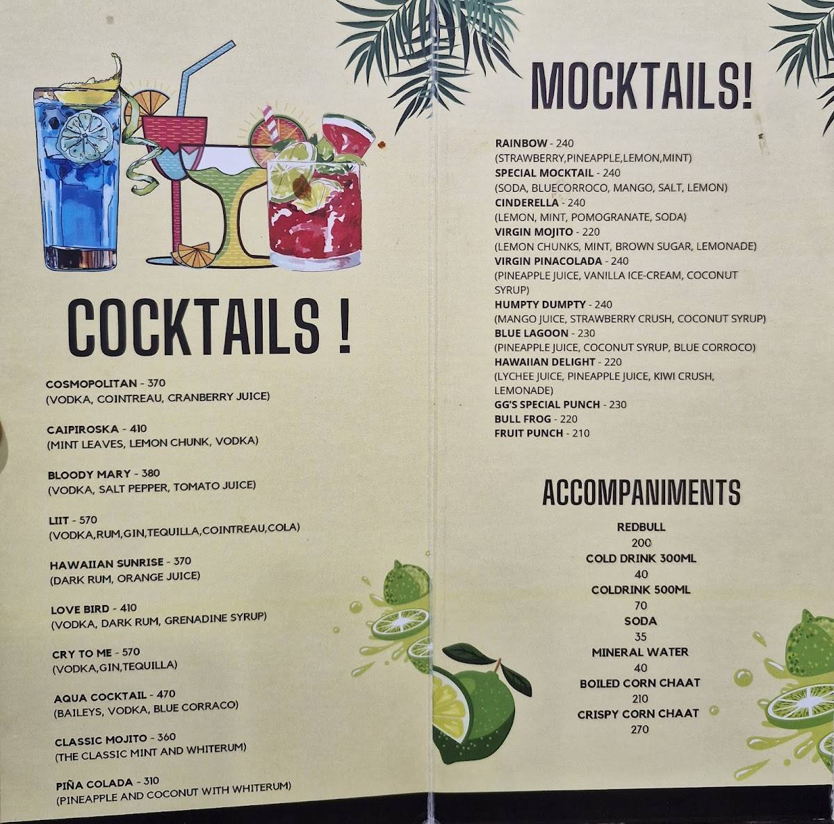 Hotel Govind Garden menu