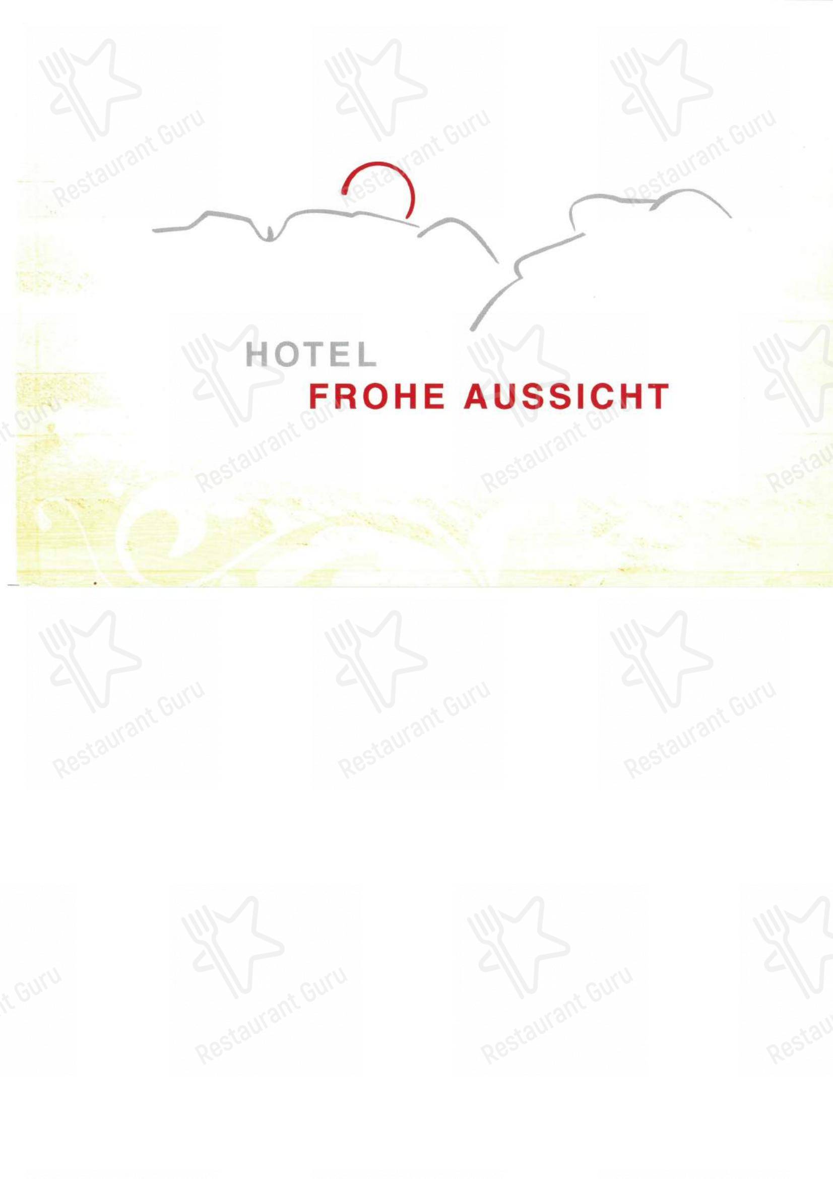 Menu bar per Hotel - Restaurant Frohe Aussicht ristorante