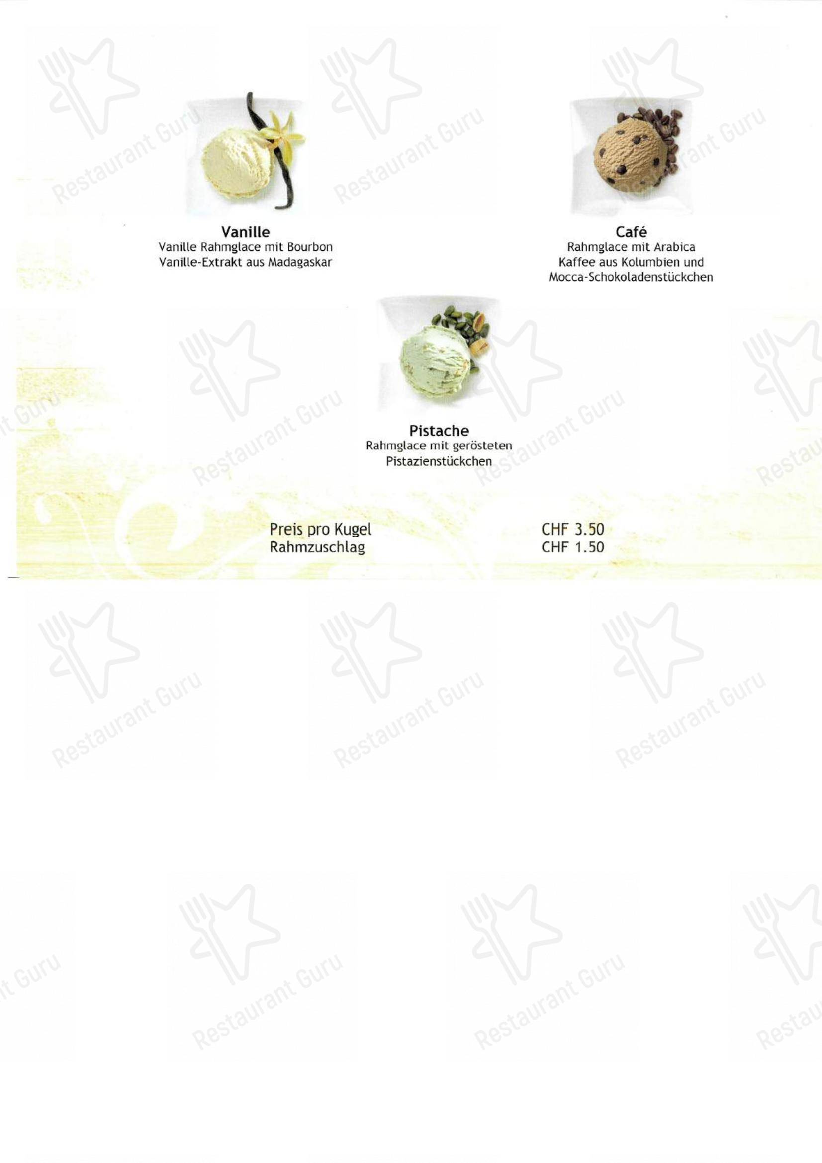 Menu di Hotel - Restaurant Frohe Aussicht - Menu bar