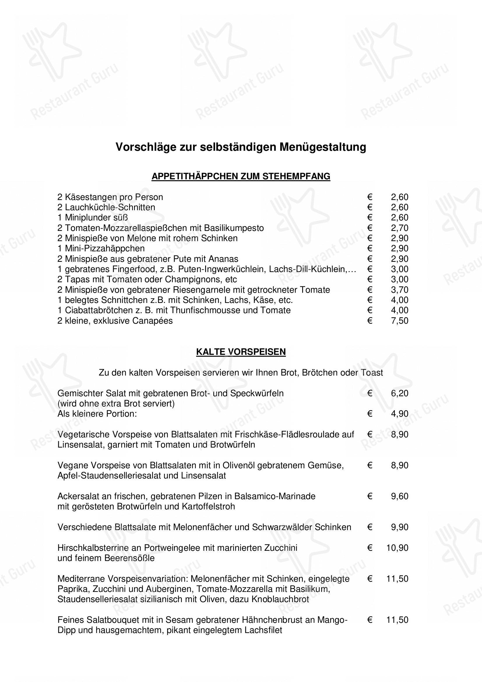  Speisekarte von Hotel-Restaurant Löwen, Süßen Motiv 