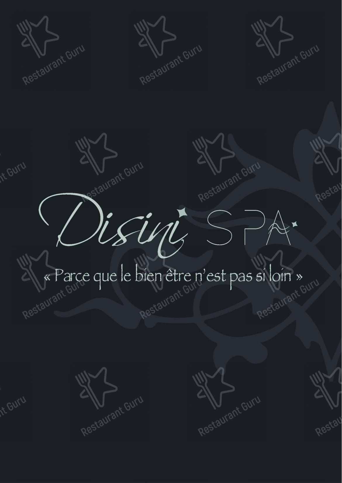 Menu pour Disini - plats et boissons