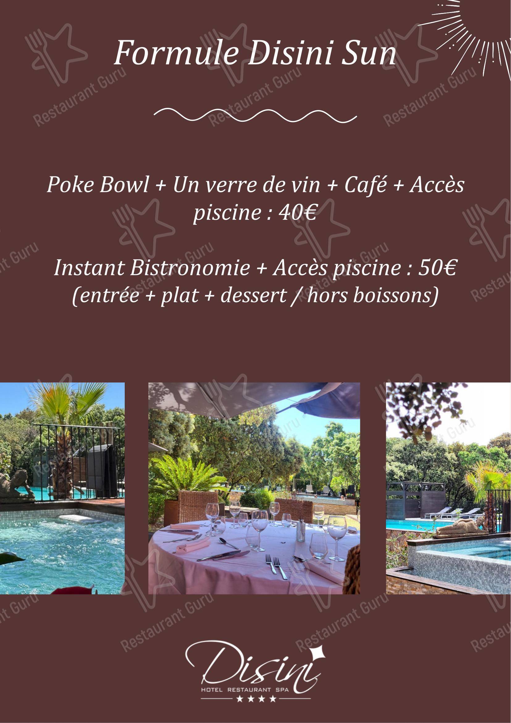 Disini dans Castries - Menu