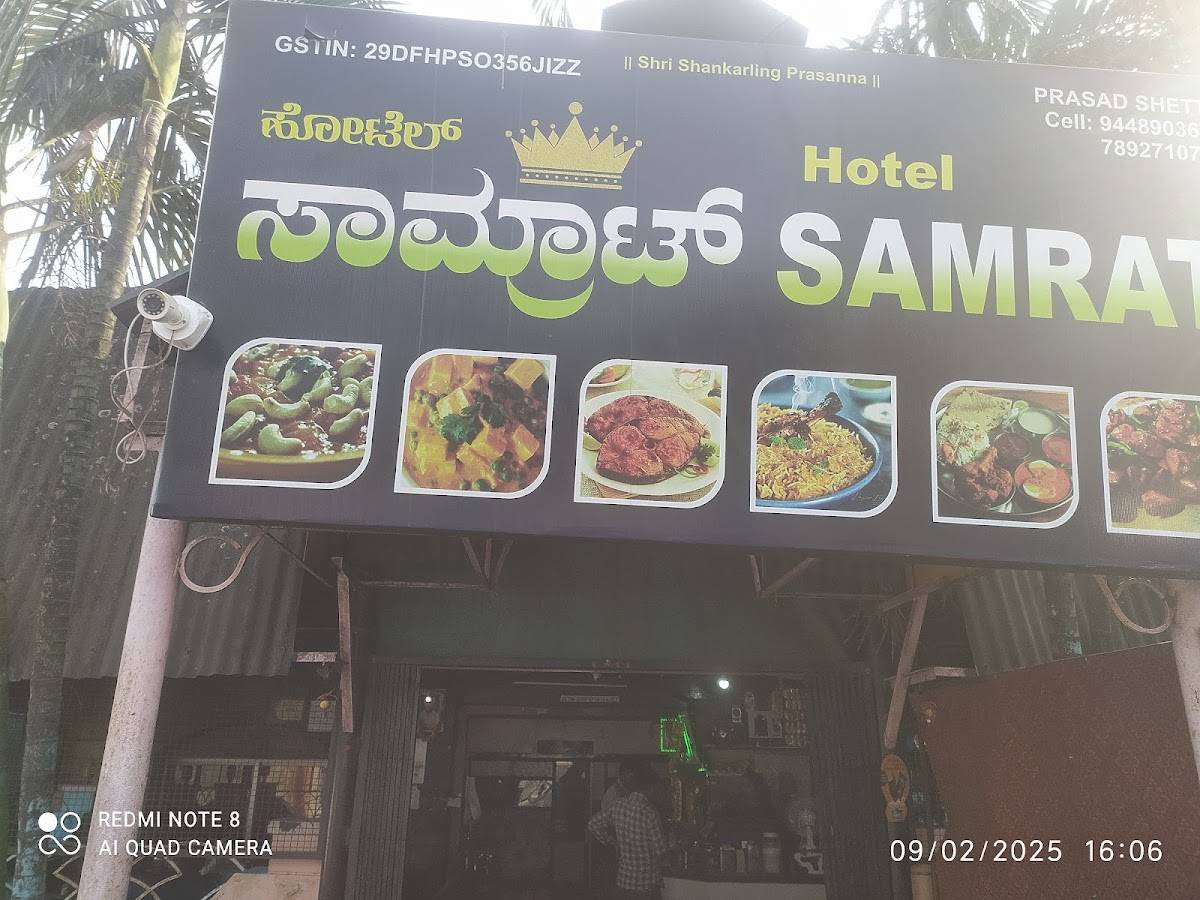 Hotel Samarat menu