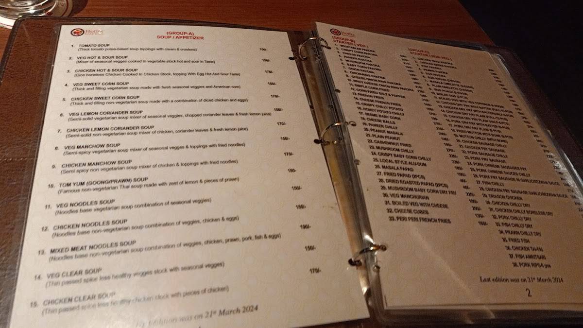 Hotlix Food & Drink(Mg margh) menu