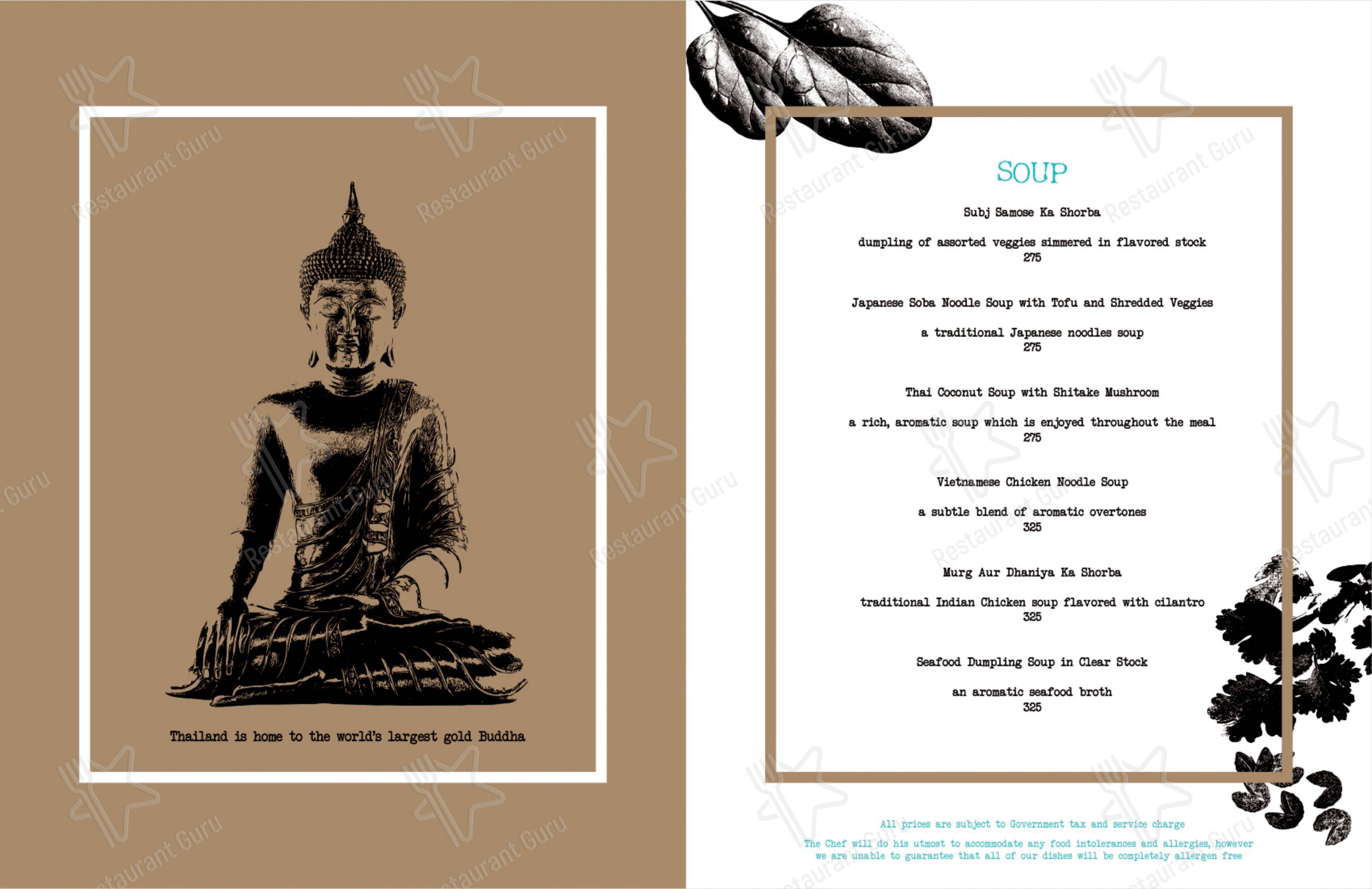 House Of Asia in Mumbai - Menu