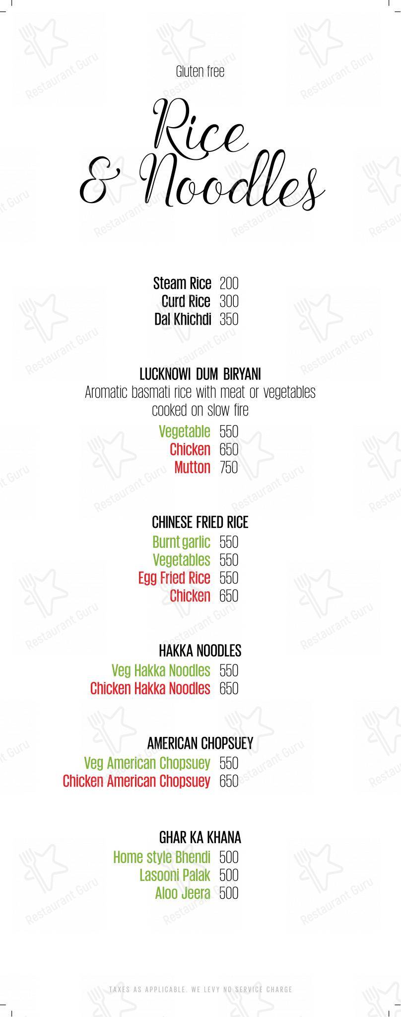 House Of Asia in Mumbai - Основное меню