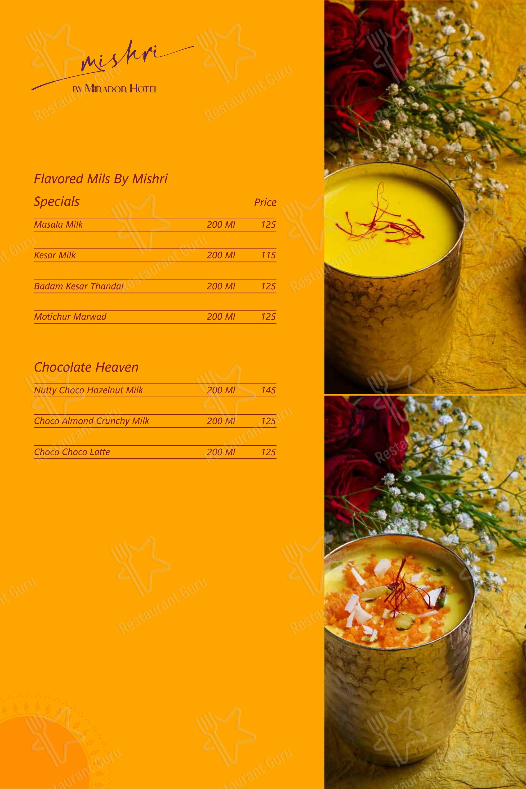 Menu bar for House Of Asia in Mumbai