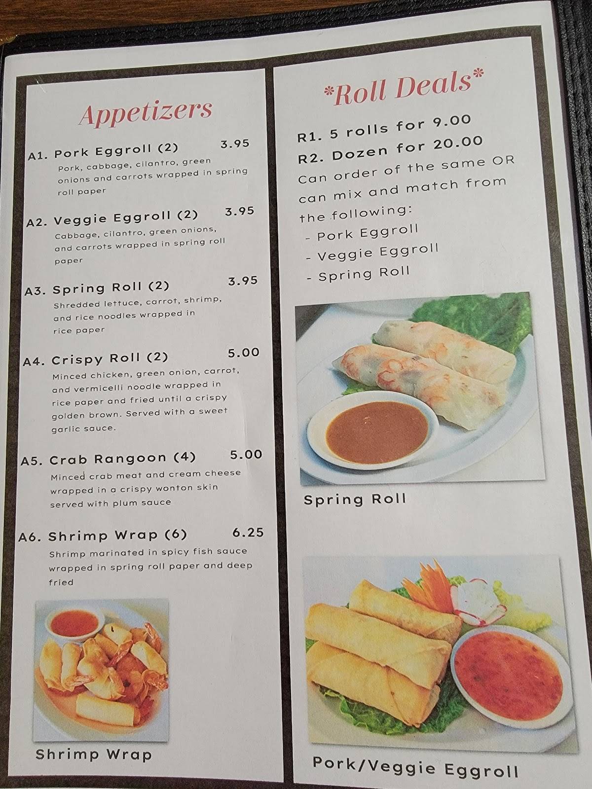 Menu at House of Egg roll & Pho restaurant, Township of Taylorsville