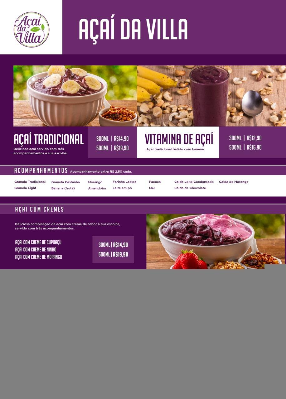 Hub Food cardápio