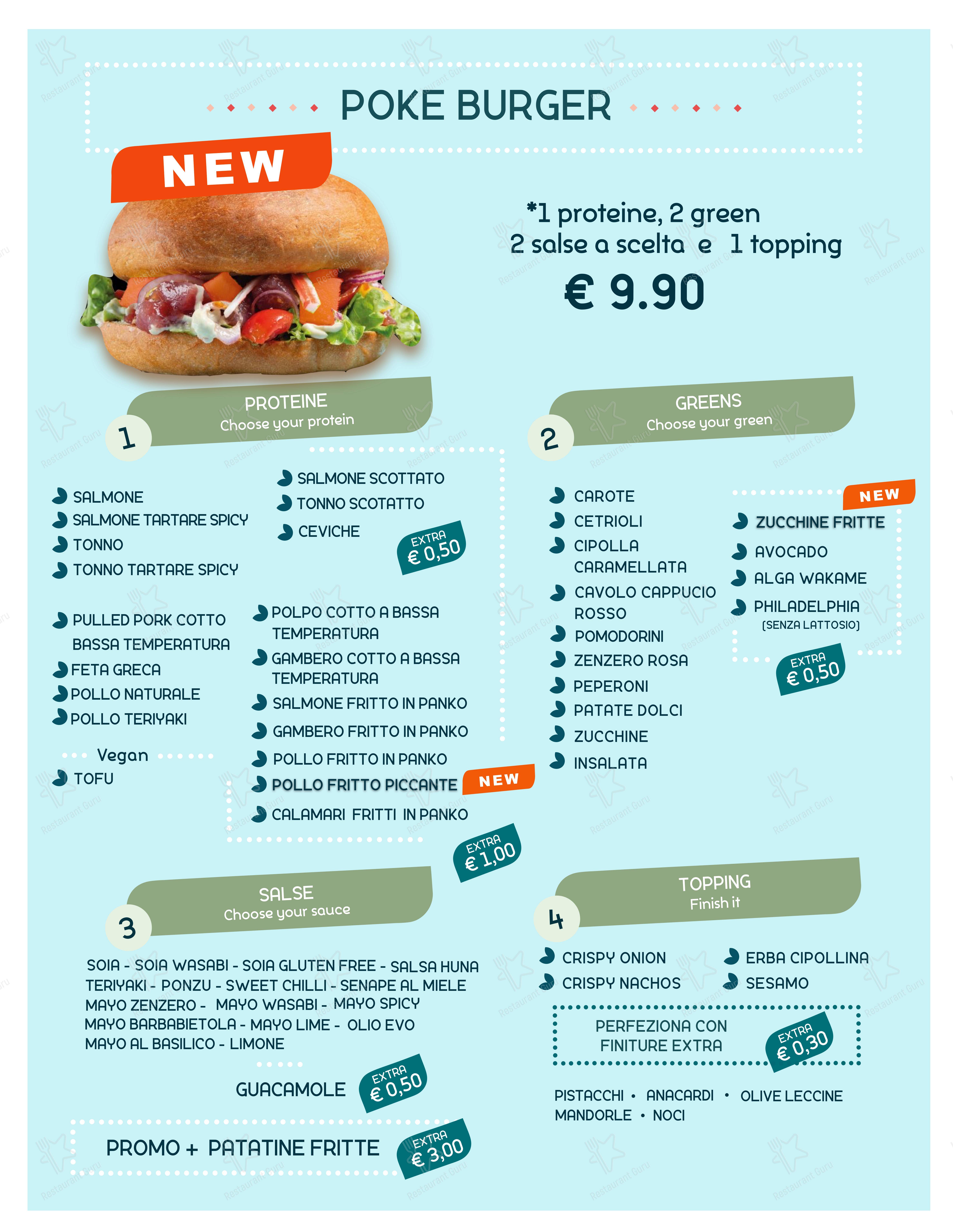 Menu per Hula Hawaiian Restaurant in Trani