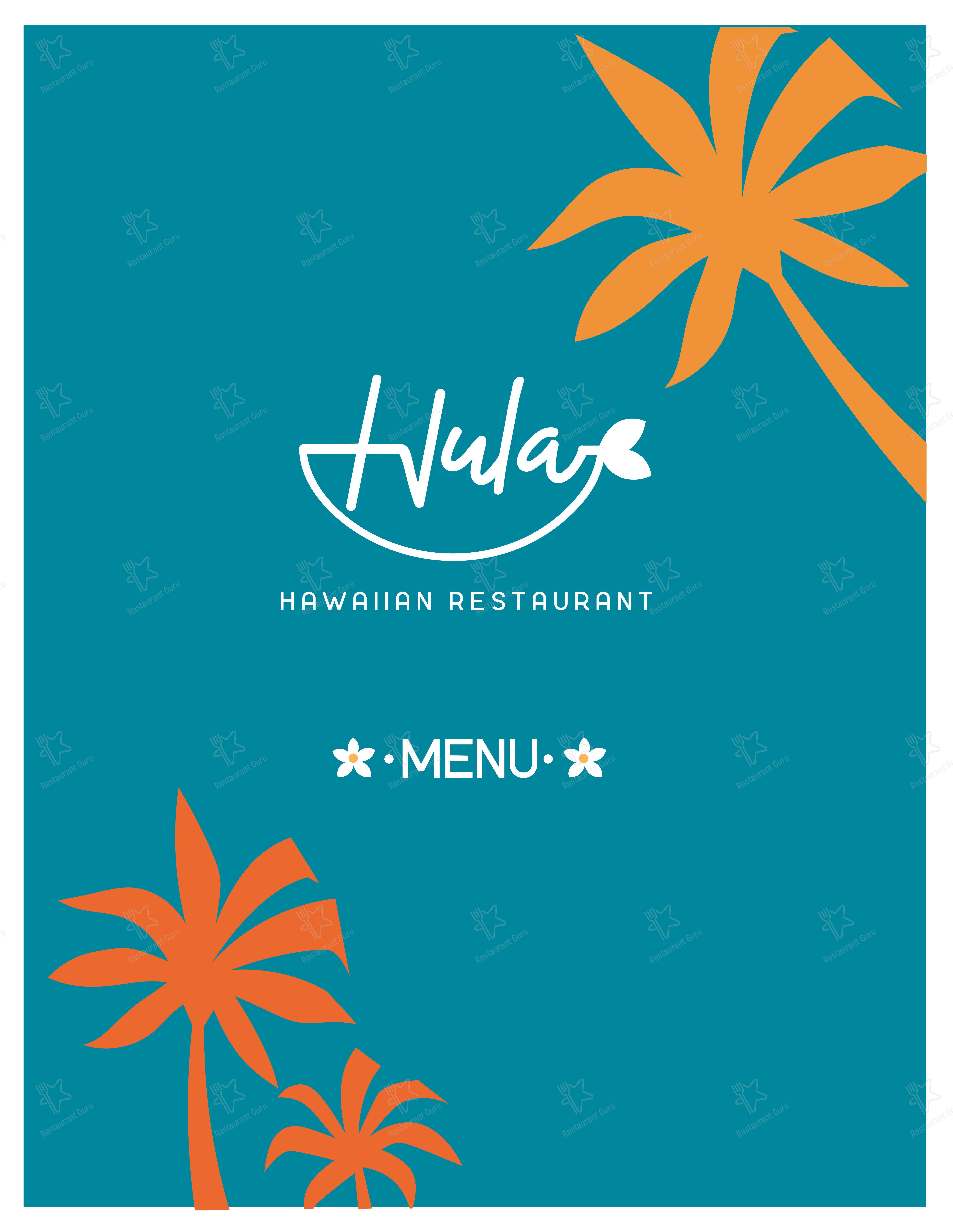 Hula Hawaiian Restaurant in Trani - Menu