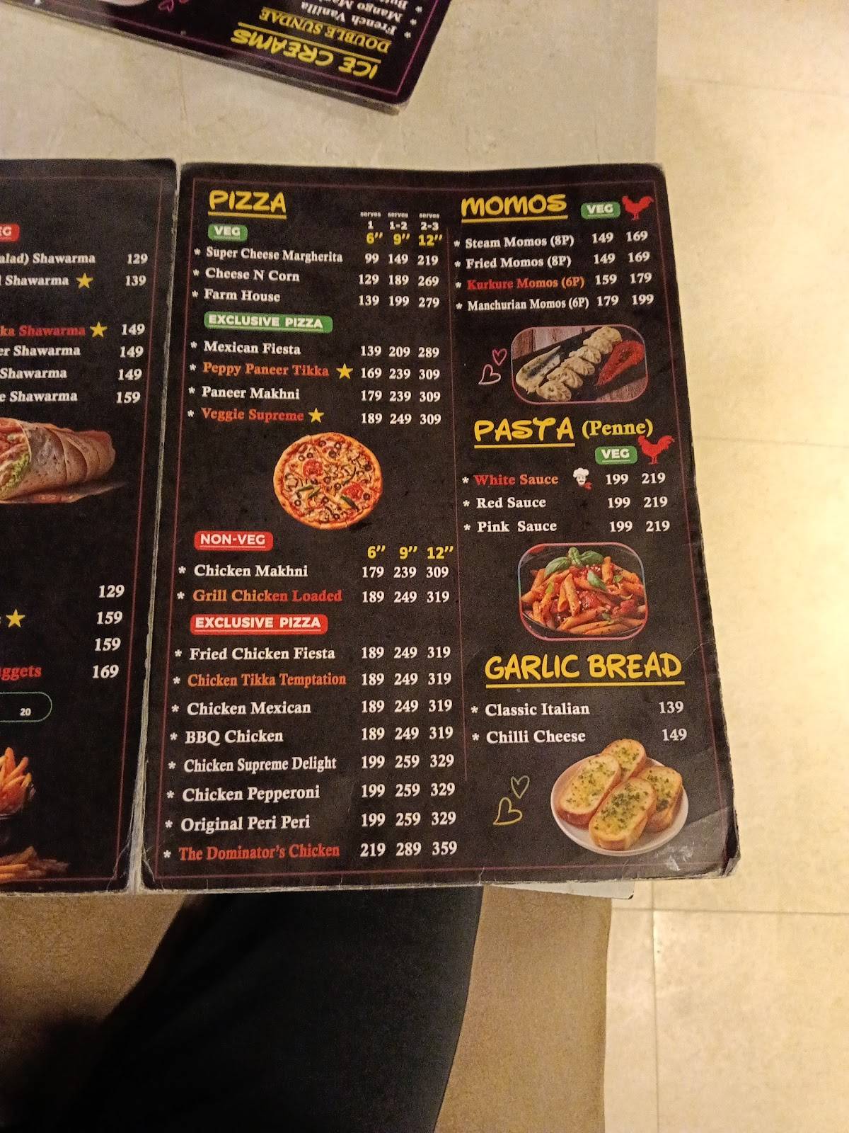 The Exotic Shawarma menu