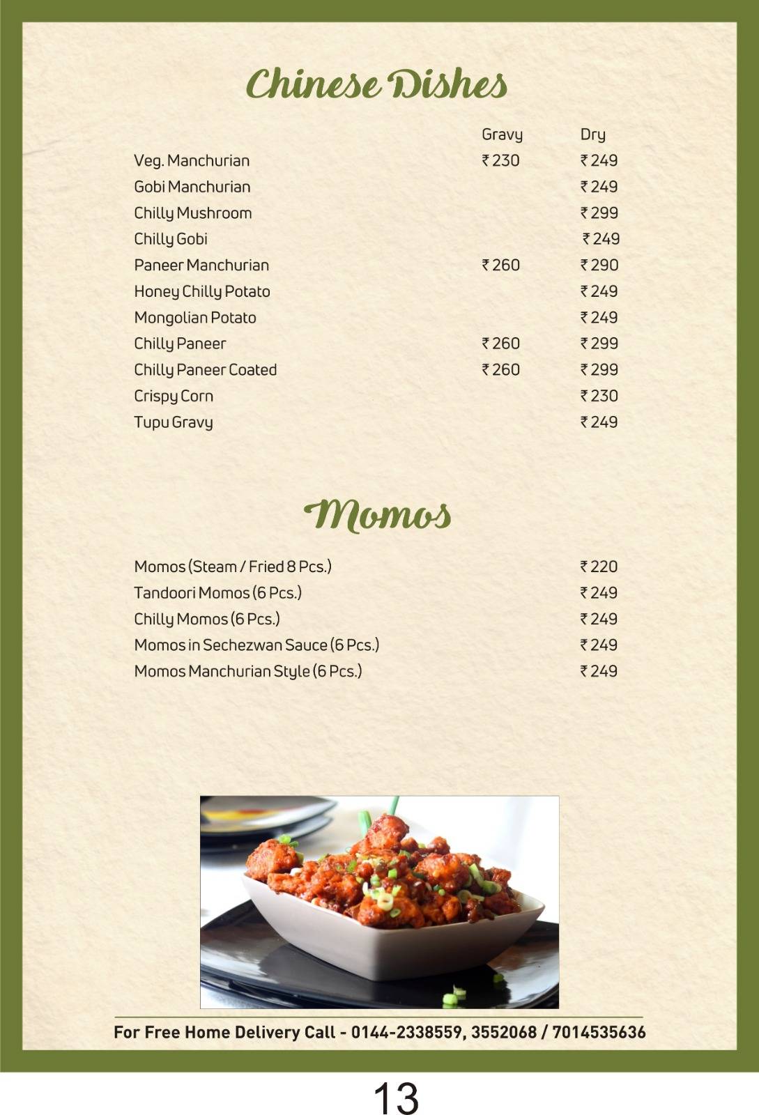 Ice N Spices menu