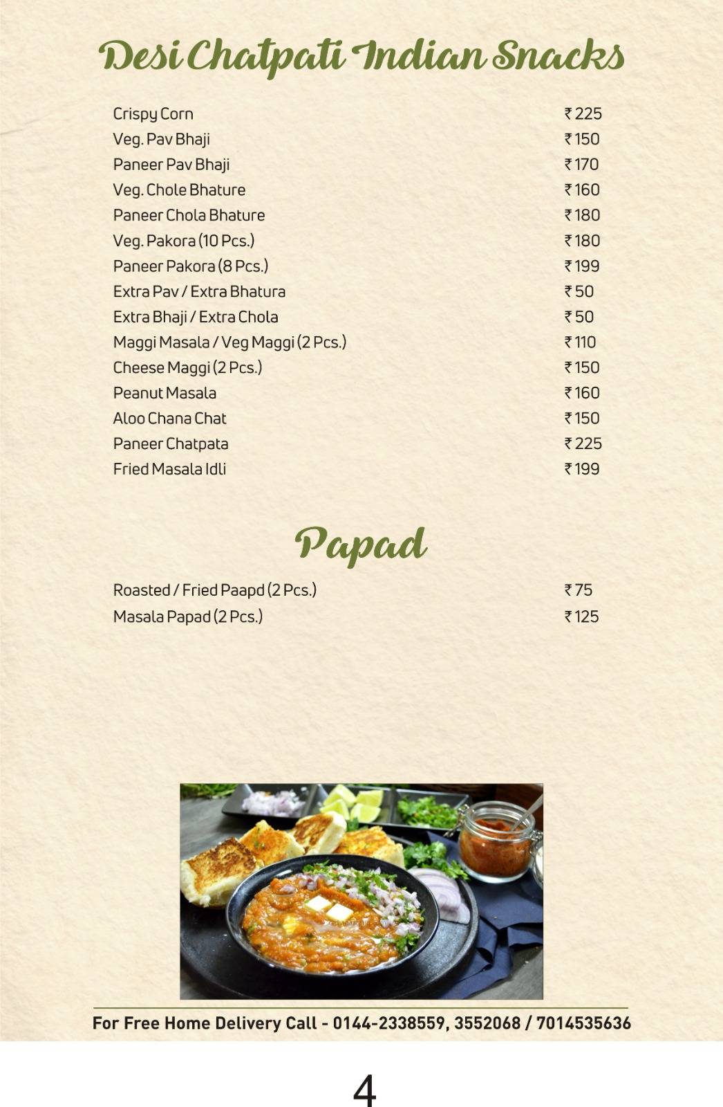 Ice N Spices menu
