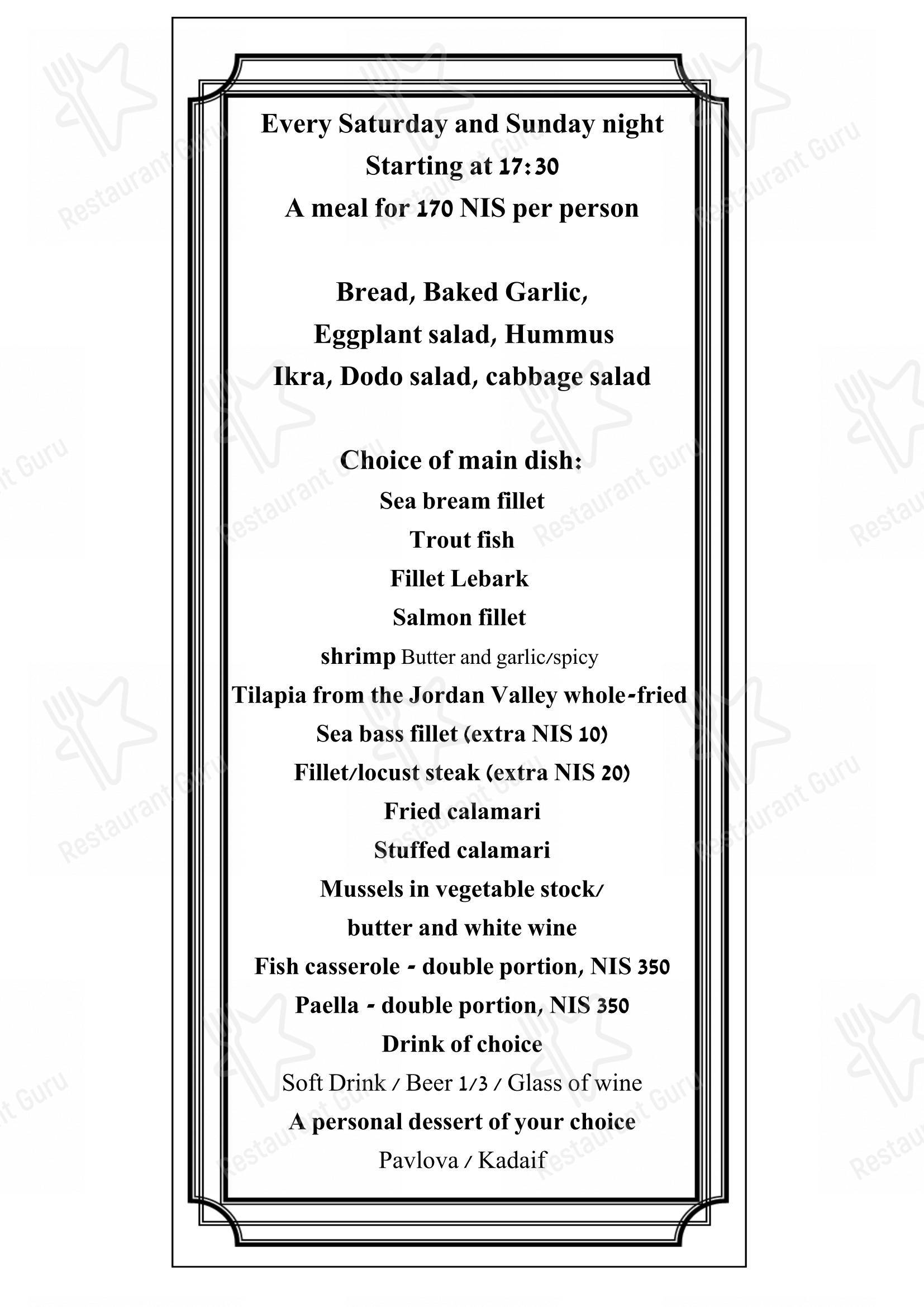 Menu pour Idi Fish Restaurant restaurant