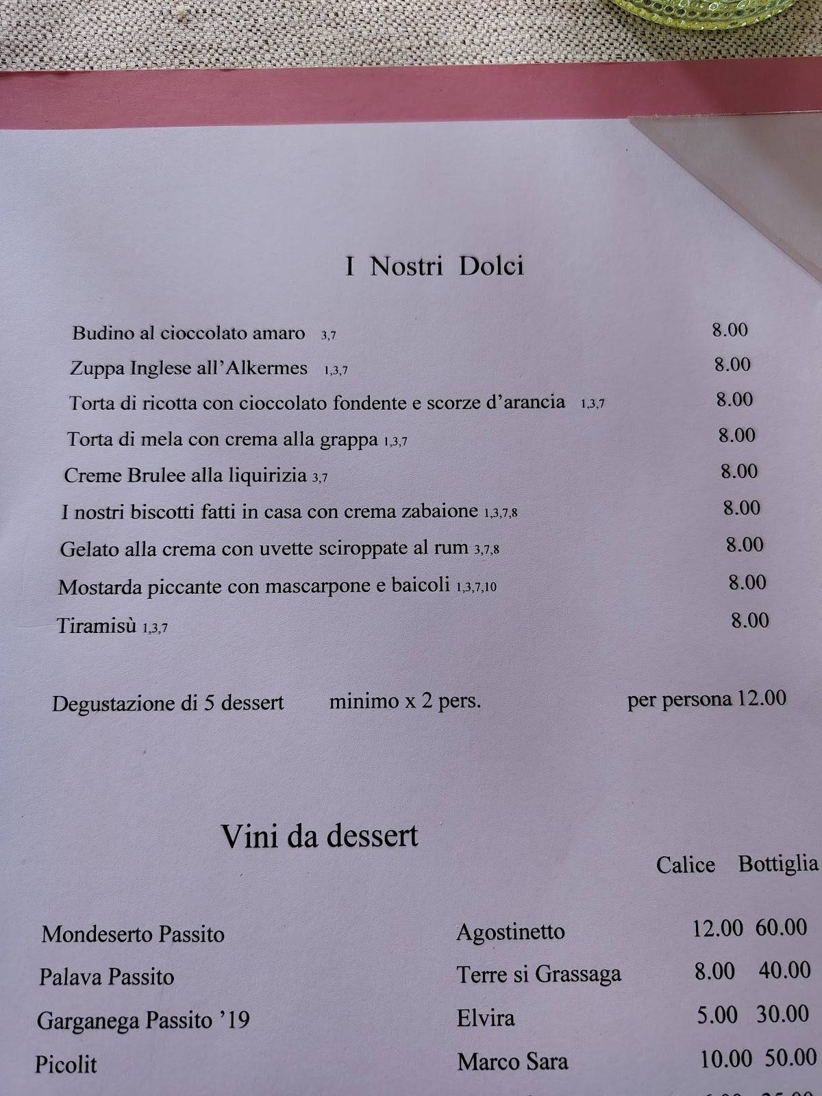 Menu di Il Basilisco 