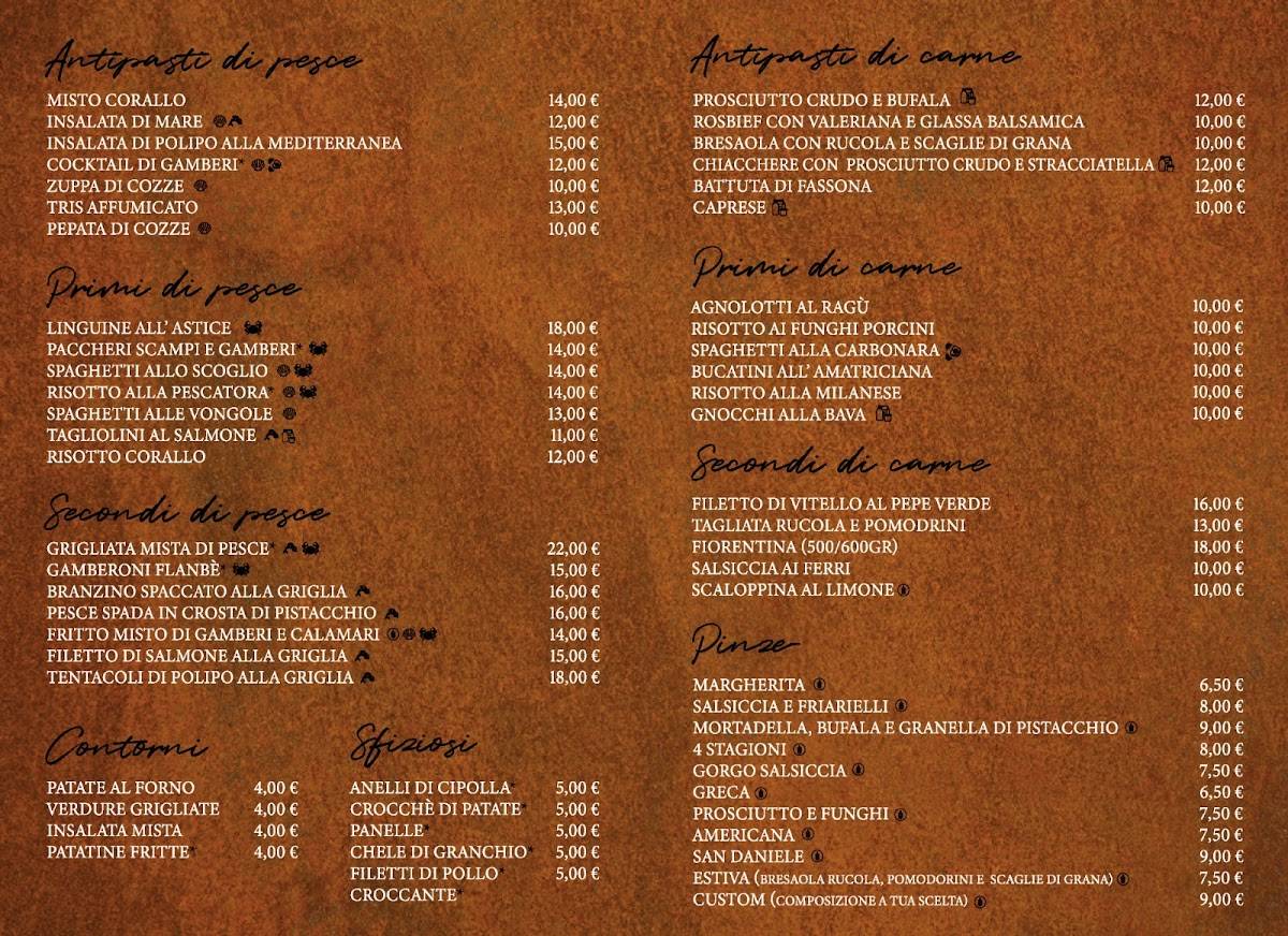 Menu di Il Corallo 