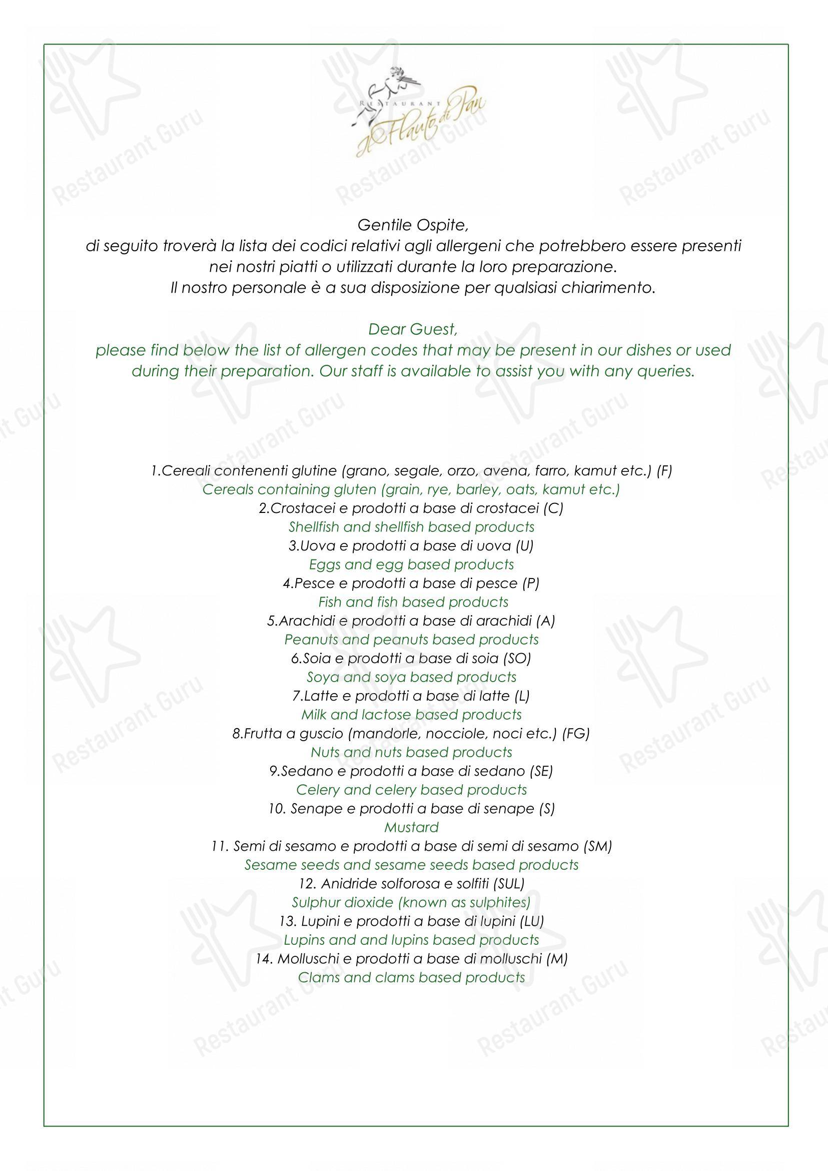 Menu per Lucille's Balcony pub & bar