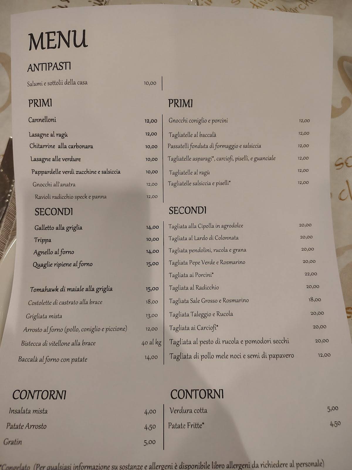 Menu di Il Poggio 