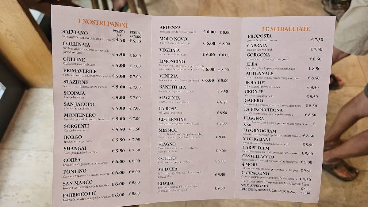 Menu di Il Punto Panino 
