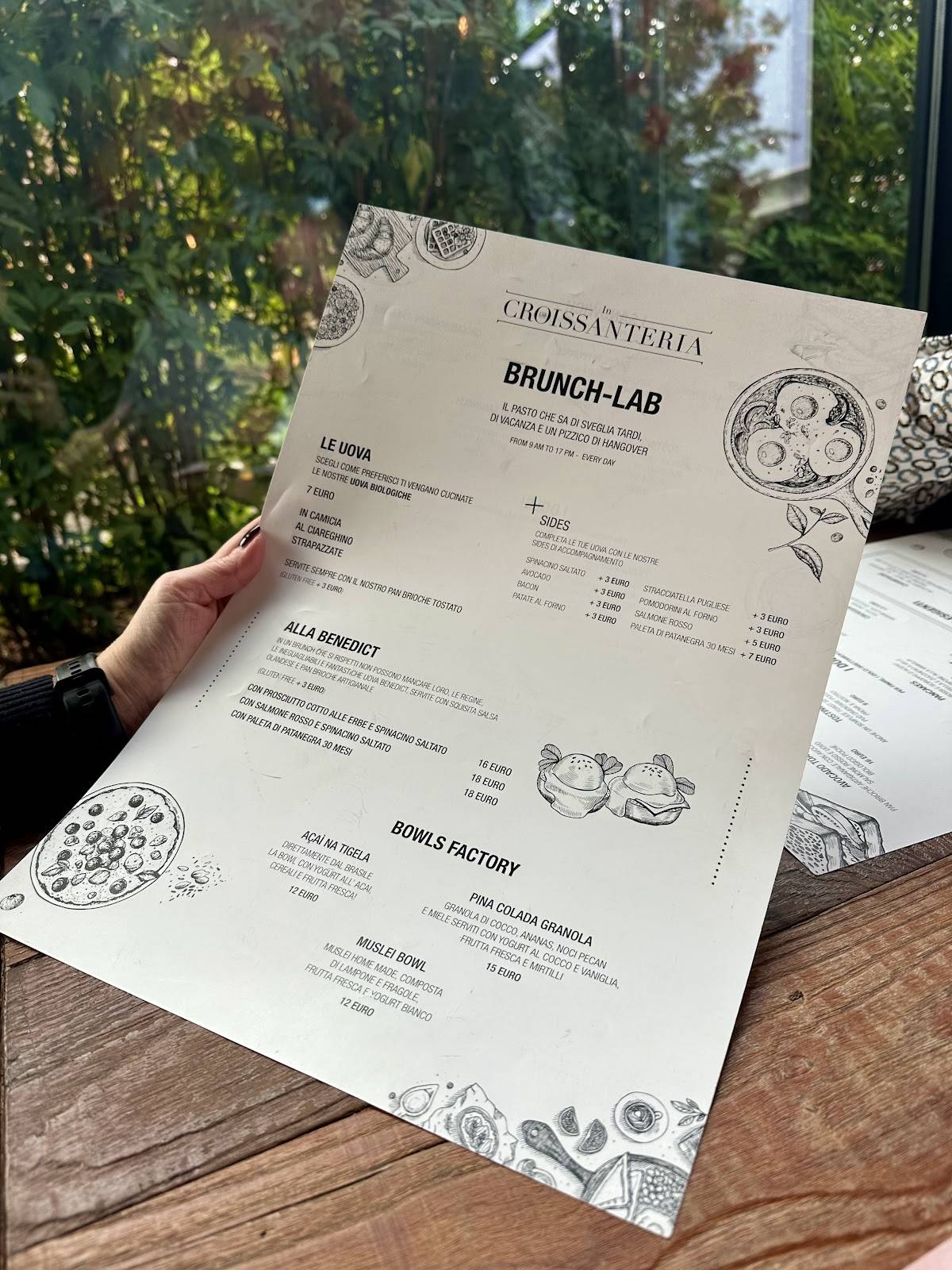 Menu di In Croissanteria Lab 