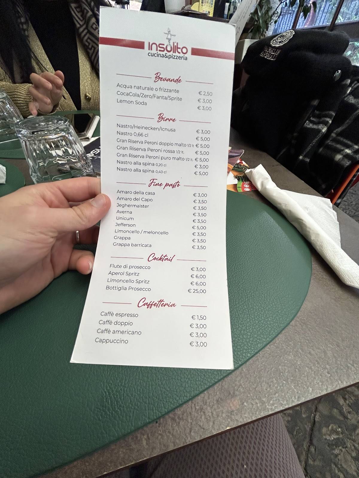 Menu di Insolito Cucina & Pizzeria 