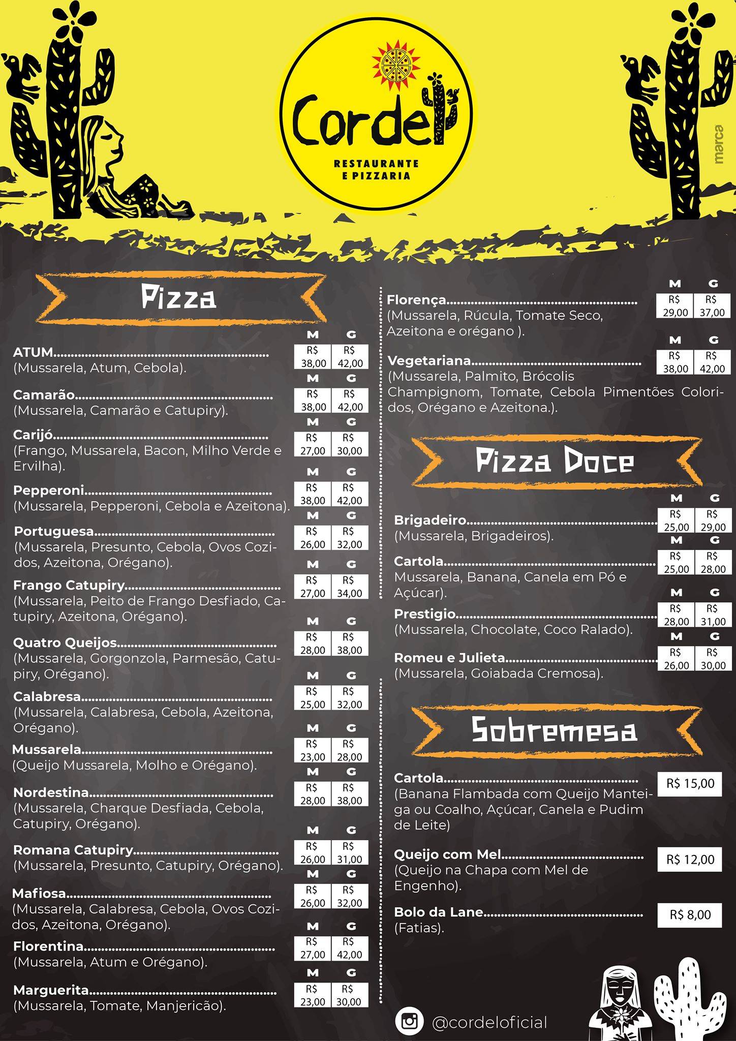 Menu em Cordel Restaurante e Pizzaria, Ipojuca