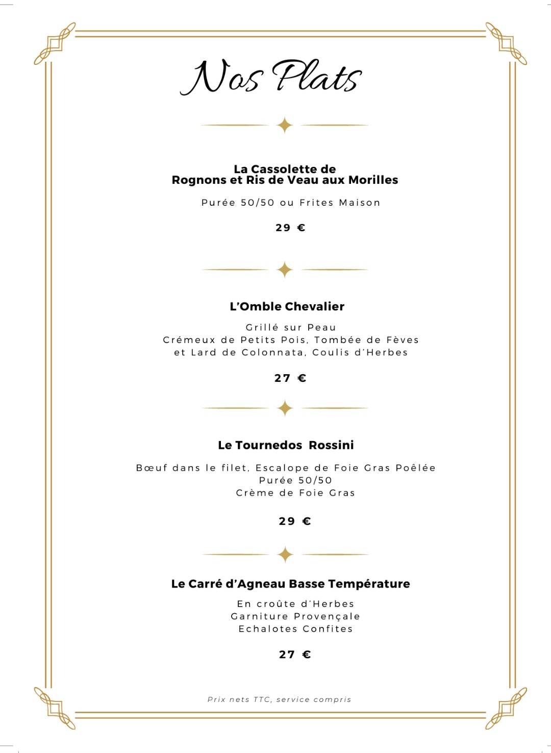 Menu de Ipso Facto