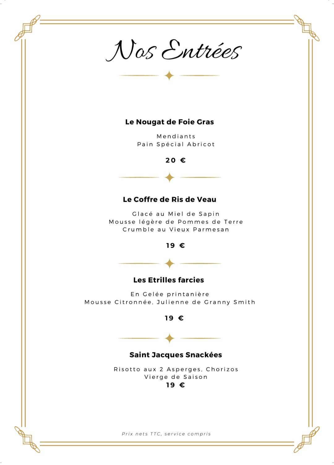 Menu de Ipso Facto