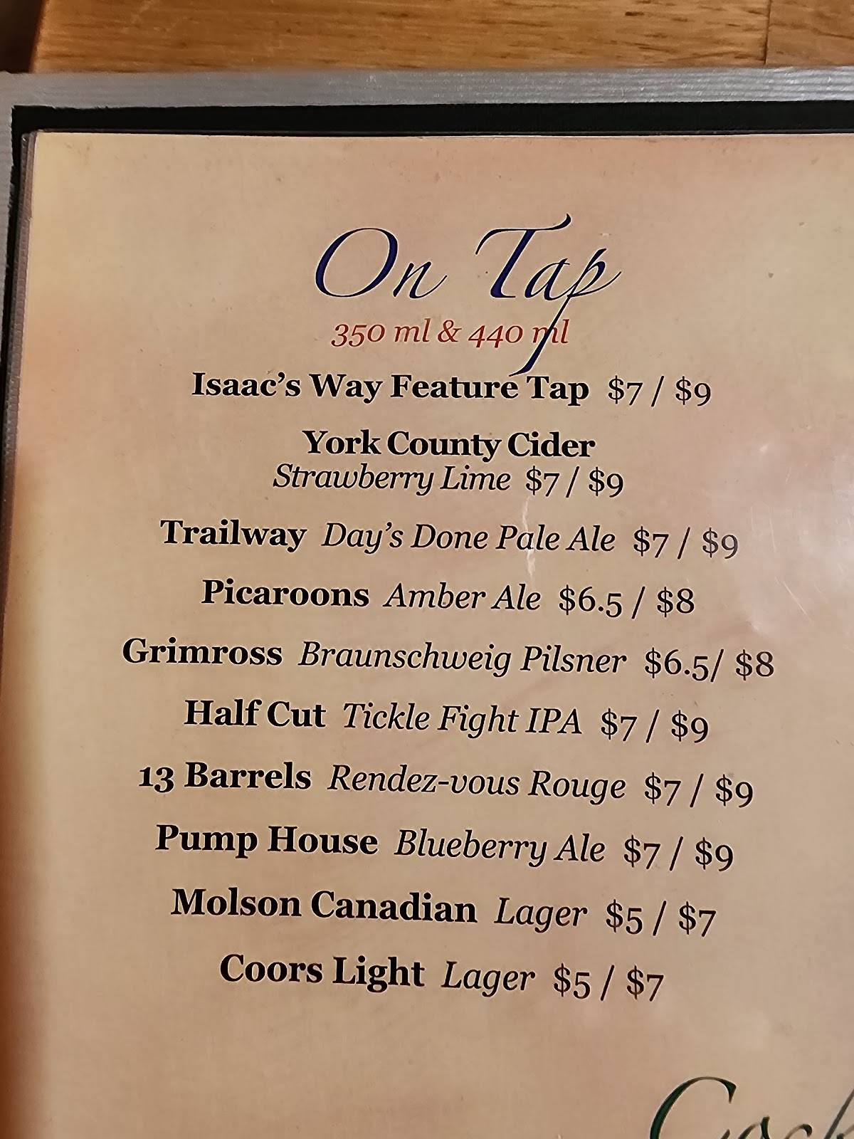 Menu de Isaac's Way Restaurant