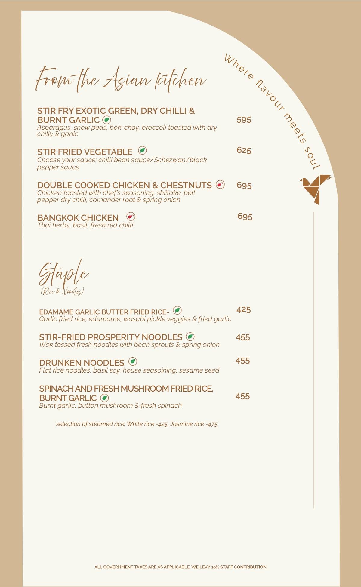 Ivoryy.Delhi menu