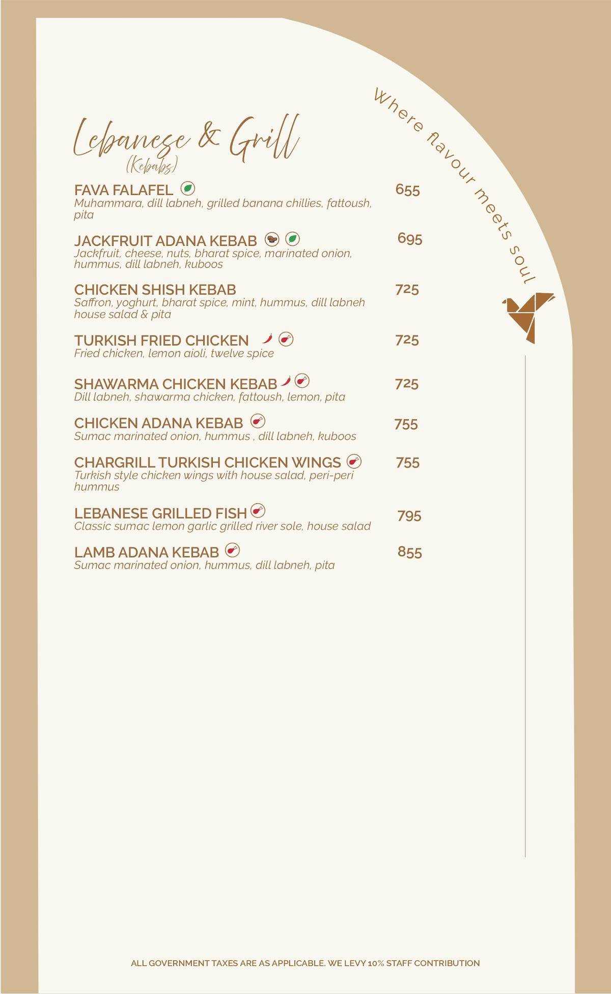 Ivoryy.Delhi menu