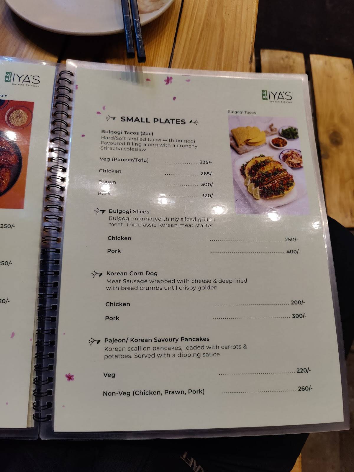 Menu At Iya s Korean Kitchen Dine In Pune korean-restaurant-in-pune-iya-s-korean-kitchen-foodie-vlogger-vlog