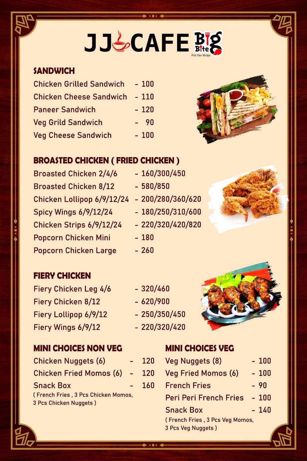 JJ CAFE & DHABA menu