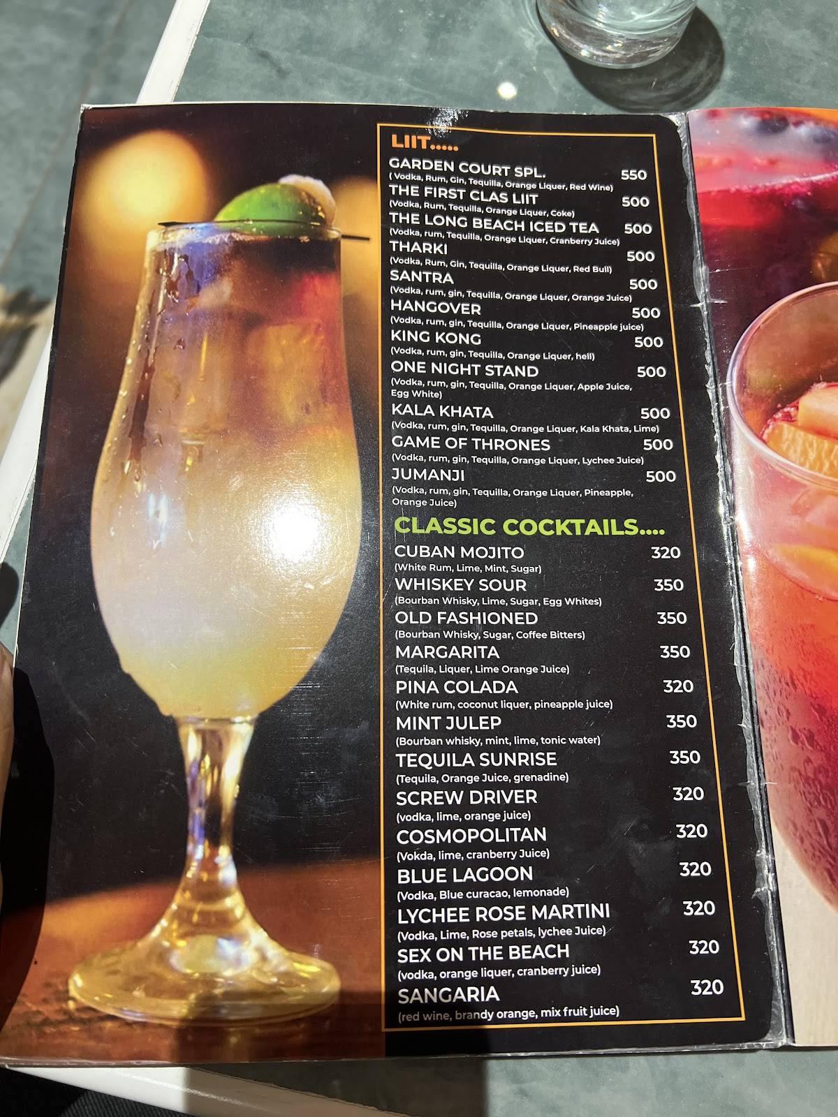 Jai Bharat - Town Hall 'Garden Court' menu